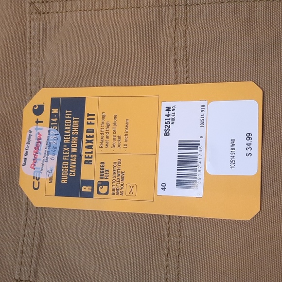Carhartt Rugged Flex Relaxed  Fit Canvas Work Short - Picture 3 of 5
